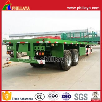 2axles flat stye container semi trailer