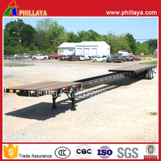 2axles flat stye container semi trailer