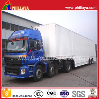 Box Cargo semi trailer 3axles