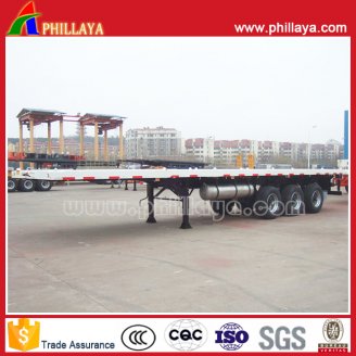 3axles flat stye container semi trailer